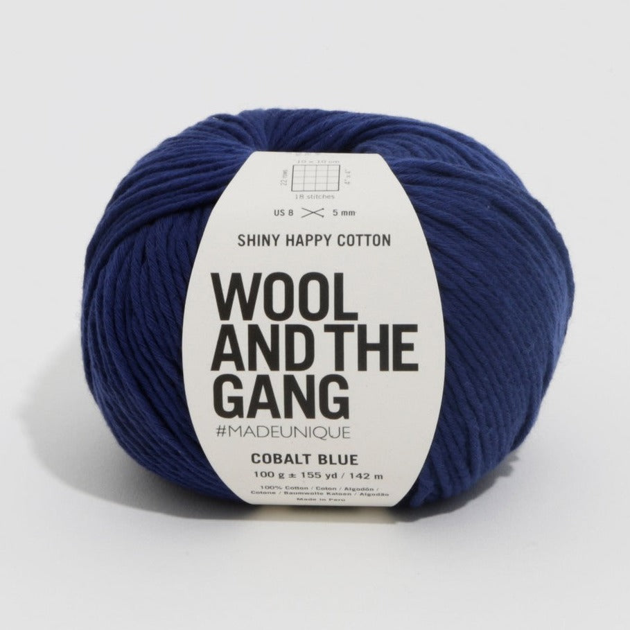 Shiny Happy Cotton in Cobalt Blue