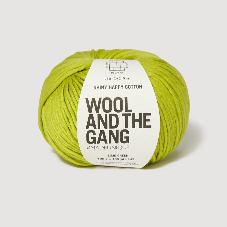 Shiny Happy Cotton in Lime Green