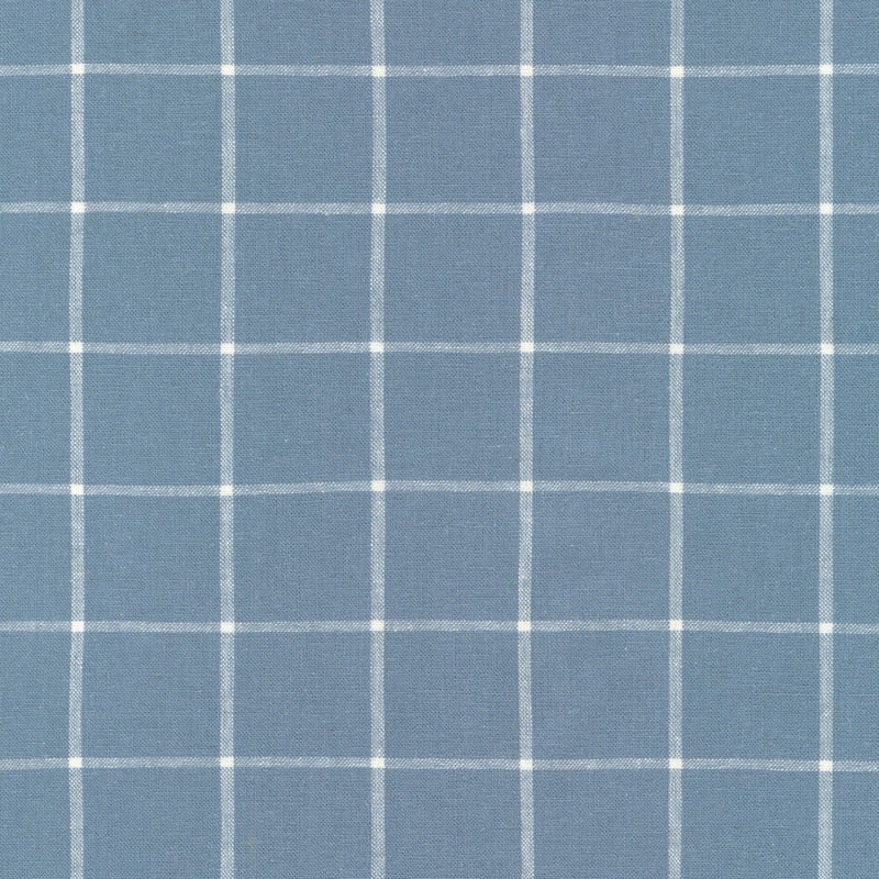 Essex Yarn Dyed Classic Wovens Checkerboard in Chambray Fabric Robert Kaufman