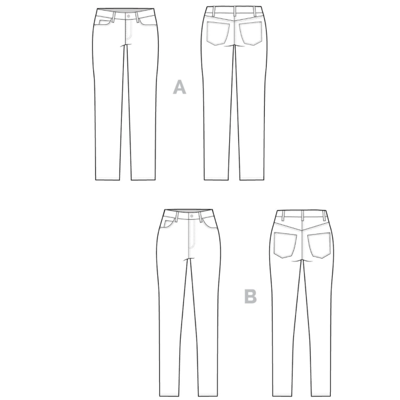 Ginger Skinny Jeans Pattern Pattern Closet Core Patterns