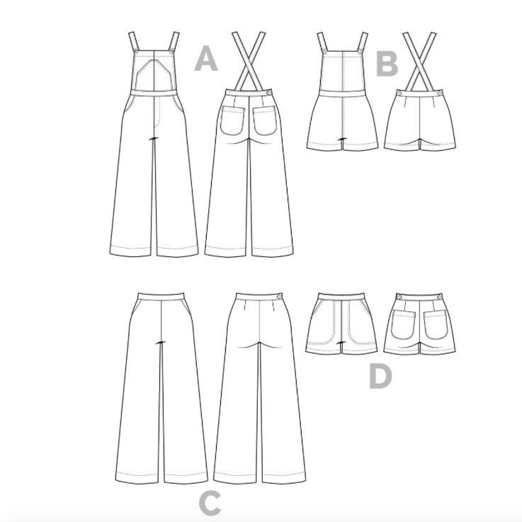 Jenny Overalls & Trousers Pattern Pattern Closet Core Patterns