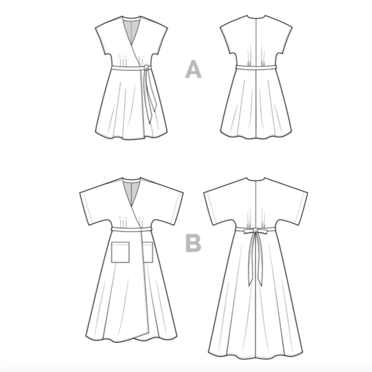 Elodie Wrap Dress Pattern Pattern Closet Core Patterns