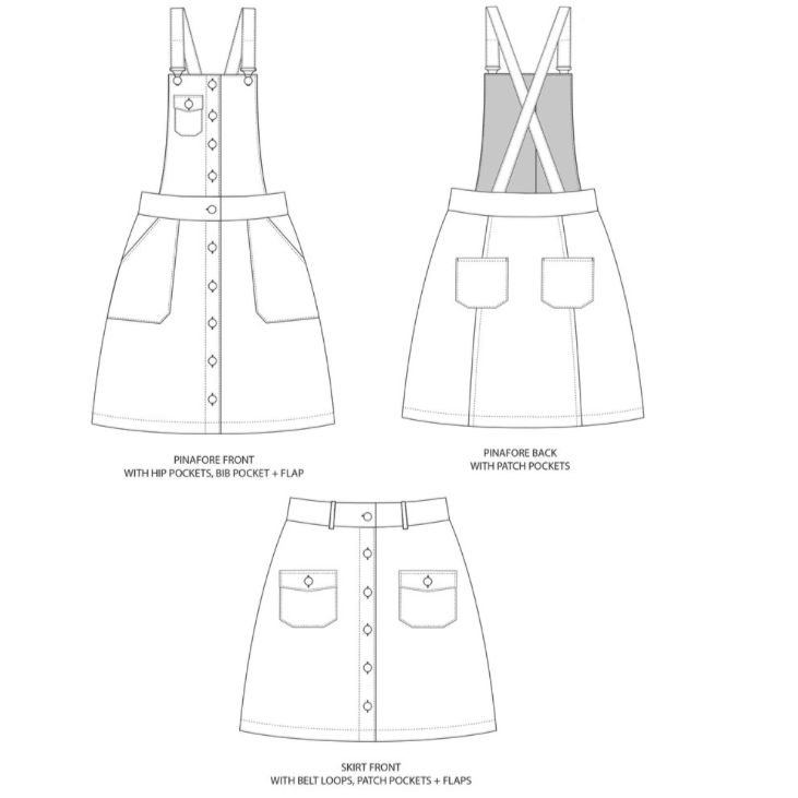 Bobbi Skirt or Pinafore Pattern