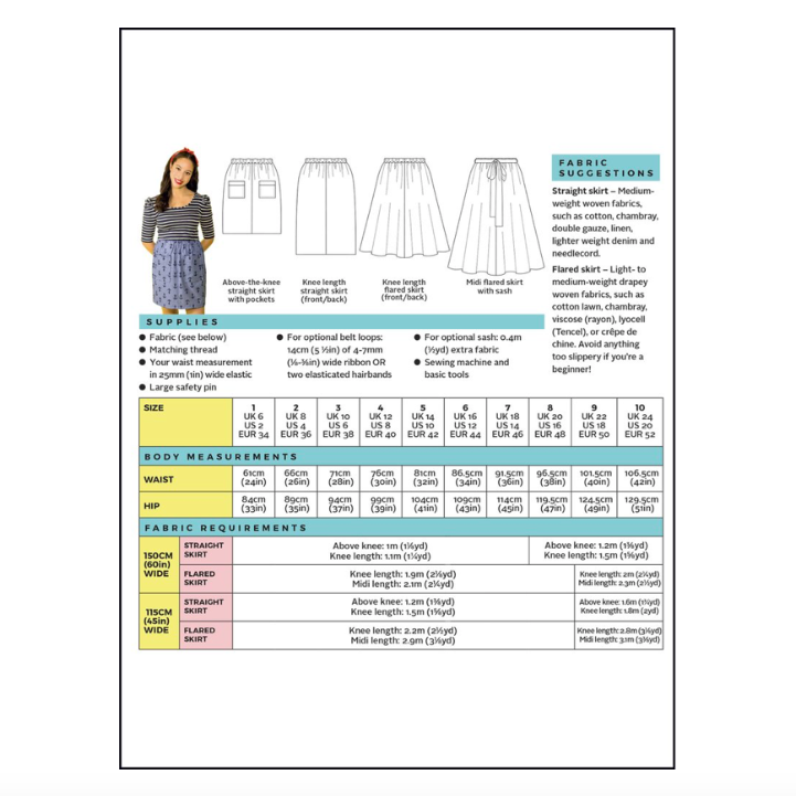 Dominique Skirt Pattern