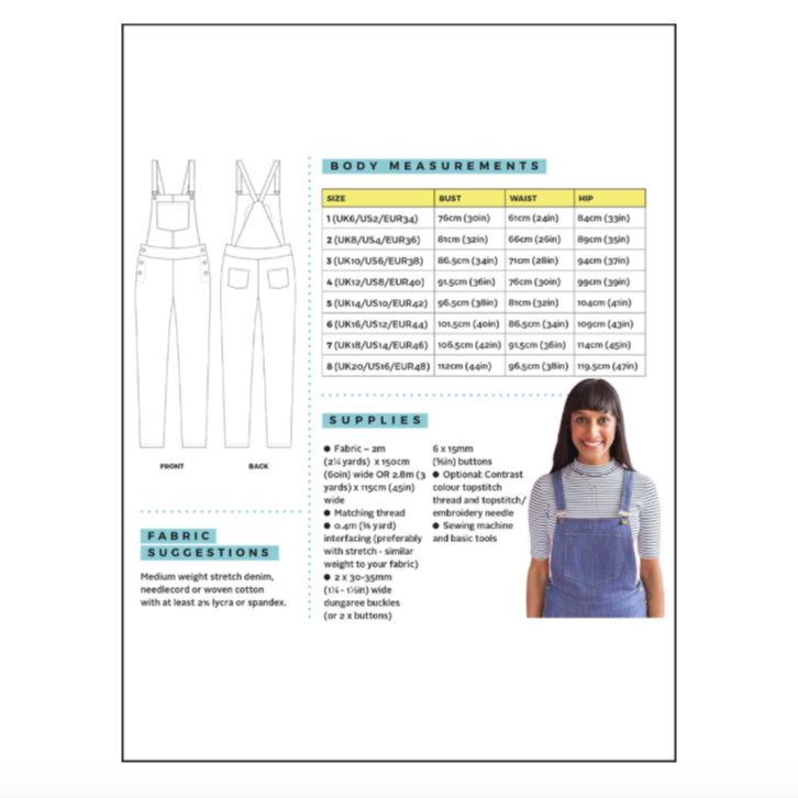 Mila Overalls Pattern Pattern Tilly and the Buttons