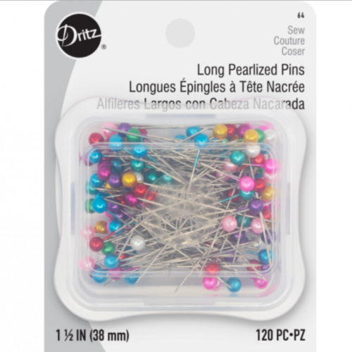Long Pearlized Pins - 120 pcs