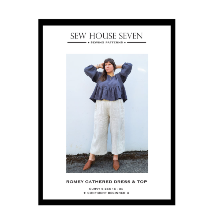 Romey Gathered Dress & Top Pattern (Sizes 16 - 34) Pattern Sew House Seven