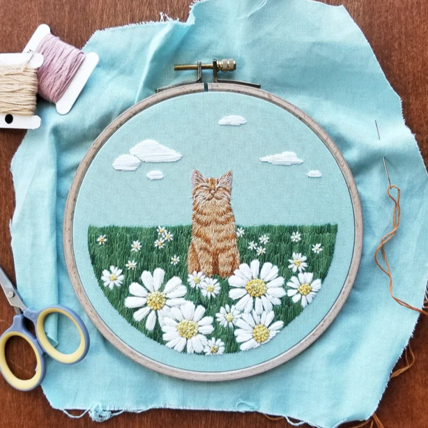 Happy Place Embroidery Kit Kit Jessica Long Embroidery