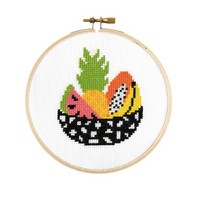 Fruit Bowl Cross Stitch Kit Kit The Stranded Stitch