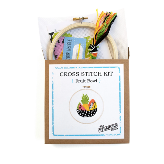 Fruit Bowl Cross Stitch Kit Kit The Stranded Stitch