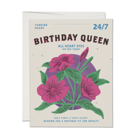 Birthday Queen Card Greeting Cards Red Cap Cards