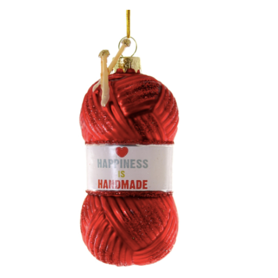 Happiness is Handmade Yarn Ornament Ornament Cody Foster and Co.