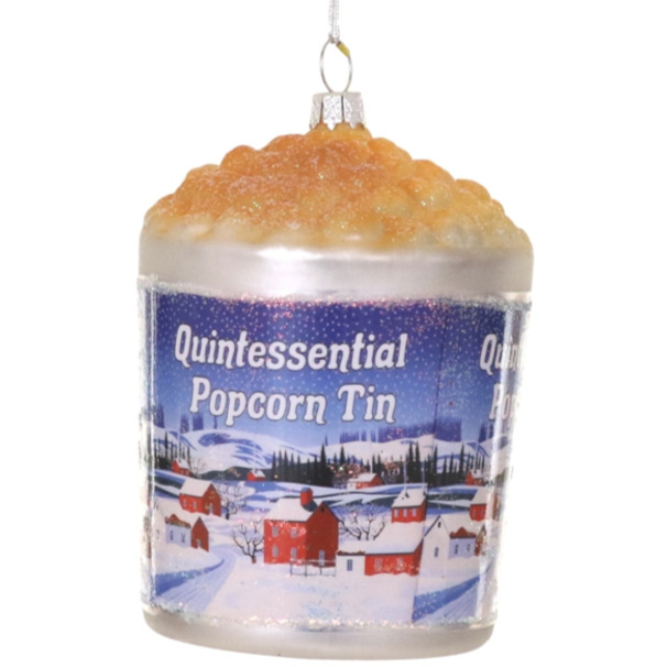 Quintessential Christmas Popcorn Tin Ornament Ornament Brooklyn Craft Company