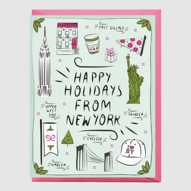 Happy Holidays from New York Card - Boxed Set of 6