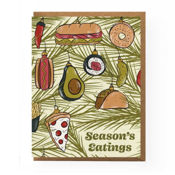 Season's Eatings Holiday Card Greeting Cards Boss Dotty Paper Co
