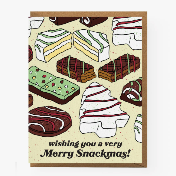 Snack Cake Holiday Card Greeting Cards Boss Dotty Paper Co