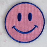 Lilac Smiley Face Patch