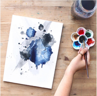 Modern Abstract Watercolor Painting at Parachute SoHo Past Workshop Brooklyn Craft Company