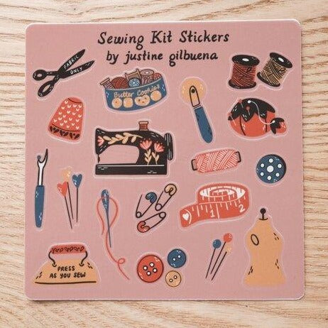 sewing kit sticker sheet
