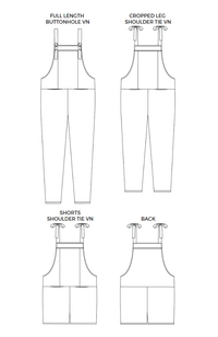 Erin Dungarees or Overalls Pattern Pattern Tilly and the Buttons
