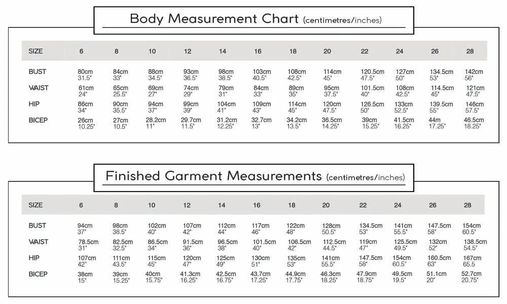 zadie size chart
