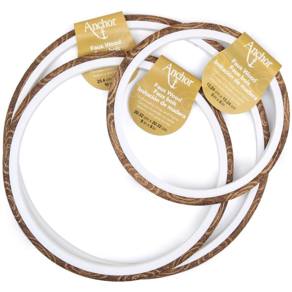 Faux Wood Flexible Embroidery Hoop - Oval - Stitched Modern