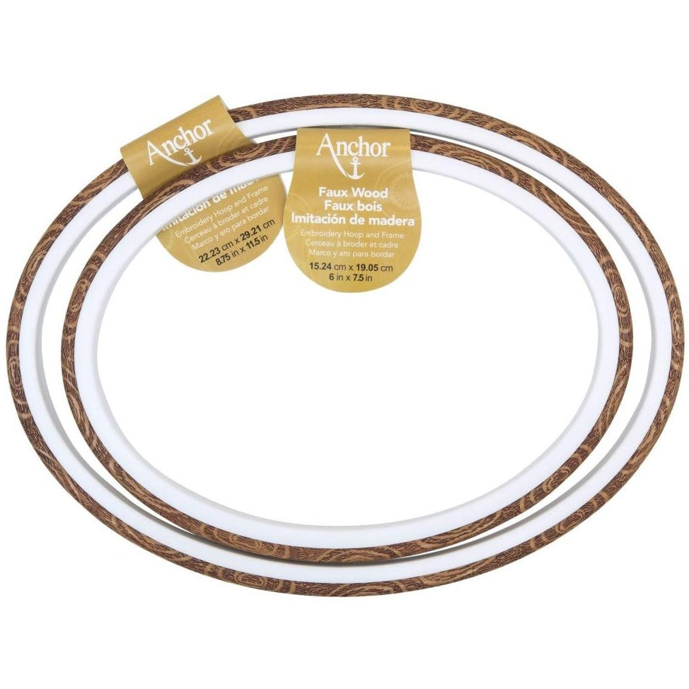 Anchor Faux Wood Round Embroidery Hoop 8