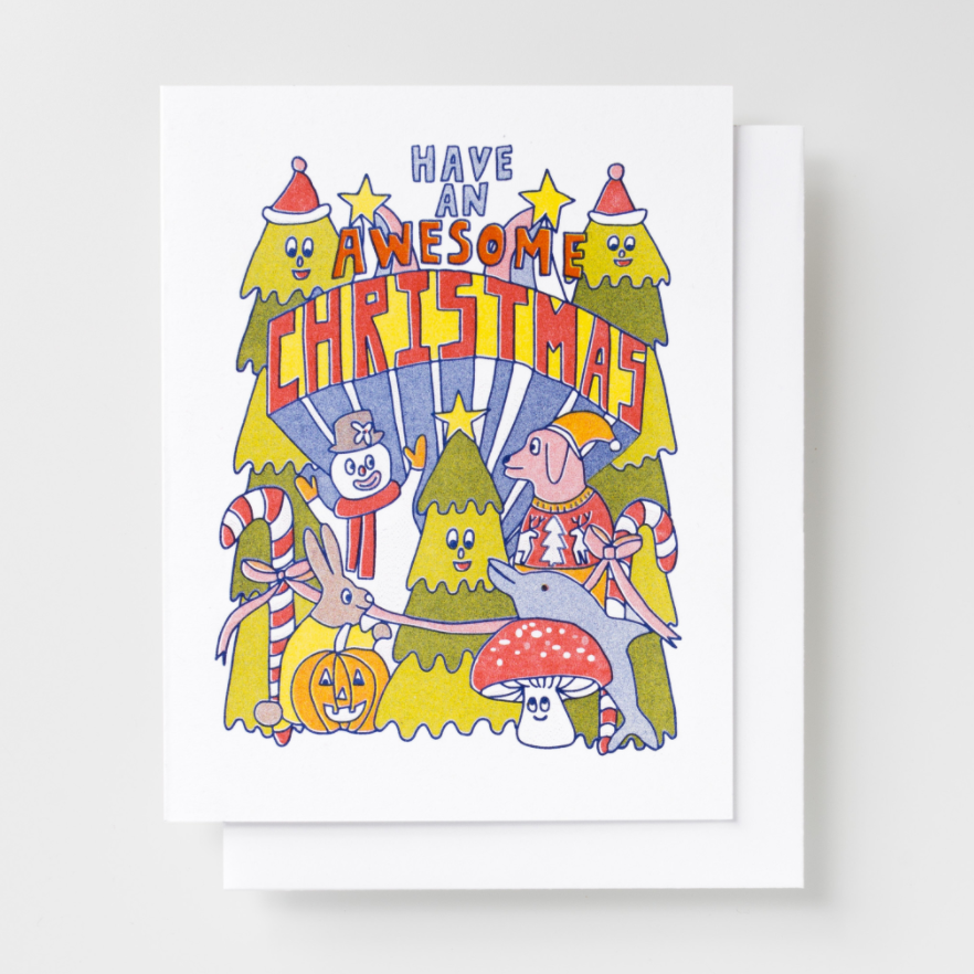 Awesome Christmas Card by Yellow Owl Workshop Greeting Cards Yellow Owl Workshop
