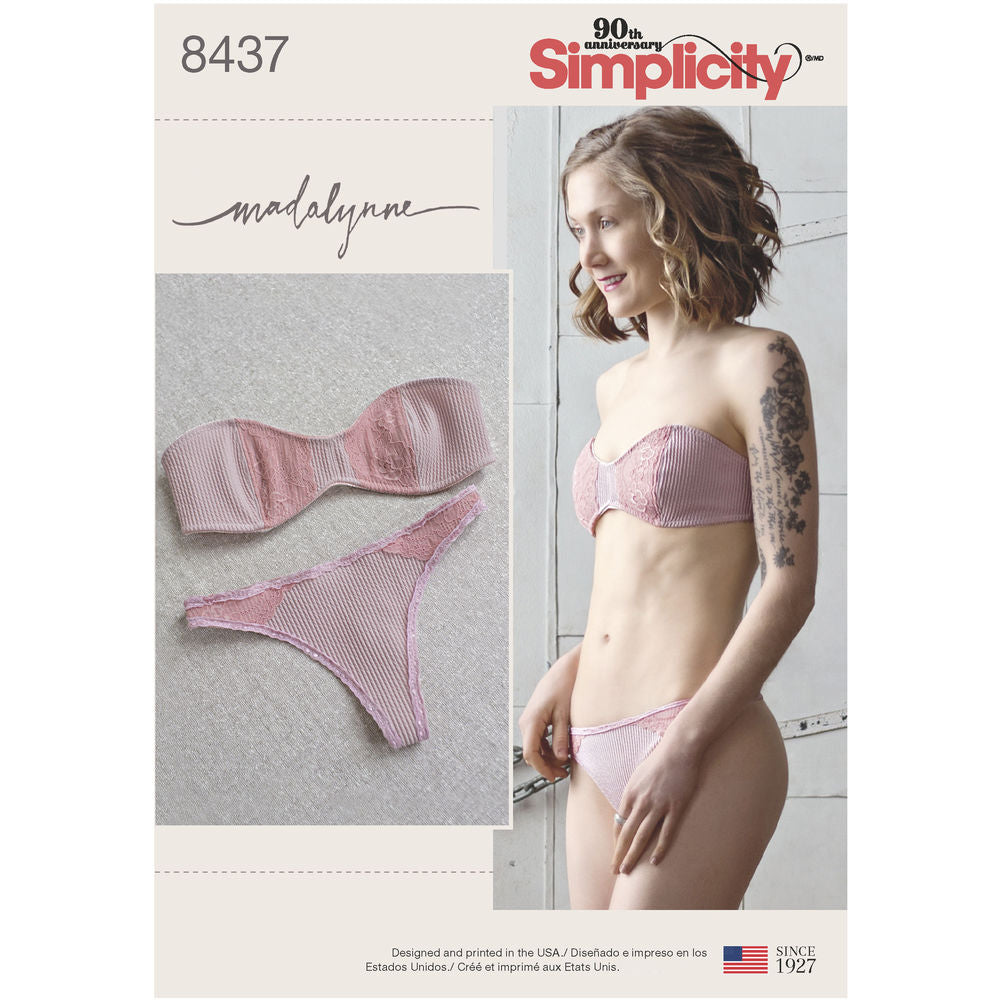 Simplicity Pattern 8437 Strapless Bra & Panties by Madalynne – Brooklyn  Craft Company