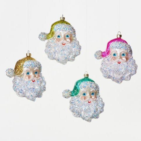 Sparkly Santa Ornament Ornament One Hundred Eighty Degrees Gold