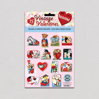 Vintage Valentines 15-Pack (Many Styles Availble!) Greeting Cards Laughing Elephant