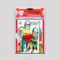 Vintage Valentines 15-Pack (Many Styles Availble!) Greeting Cards Laughing Elephant