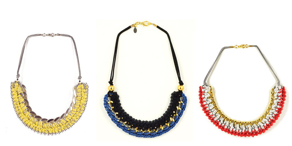 Metal + Crochet Jewelry