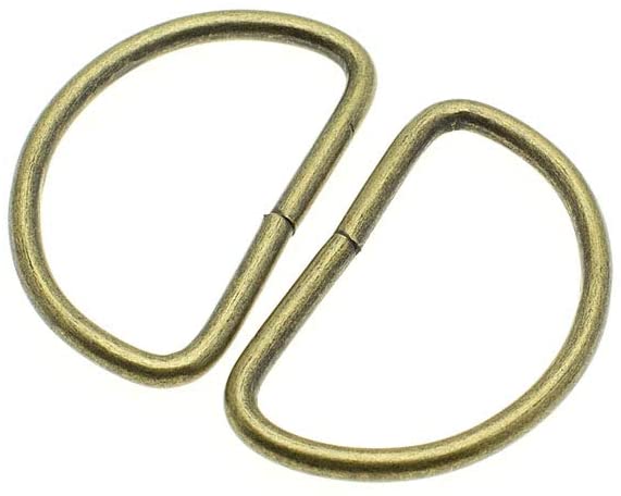 1-1/2 Inch D-Rings (Set of 2) - Antique Brass Notions Brooklyn Craft Company