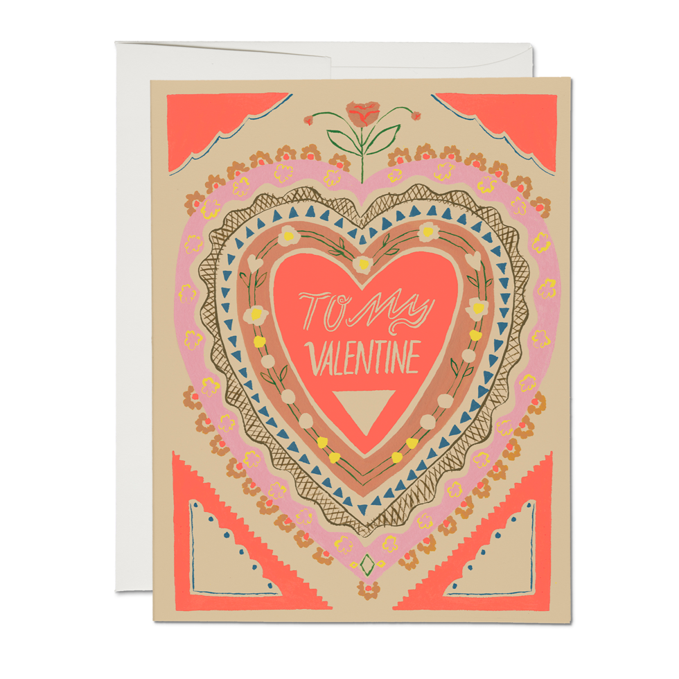 To My Valentine Card - Boxed Set Greeting Cards Red Cap Cards