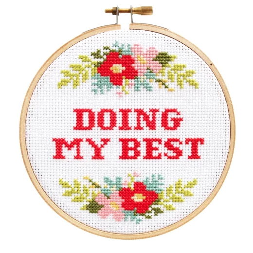 Doing My Best Cross Stitch Kit Kit The Stranded Stitch