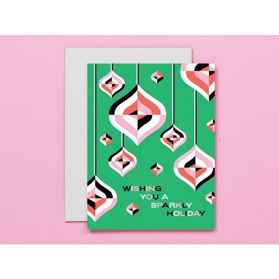 Sparkly Ornaments Christmas Card Greeting Cards My Darlin'