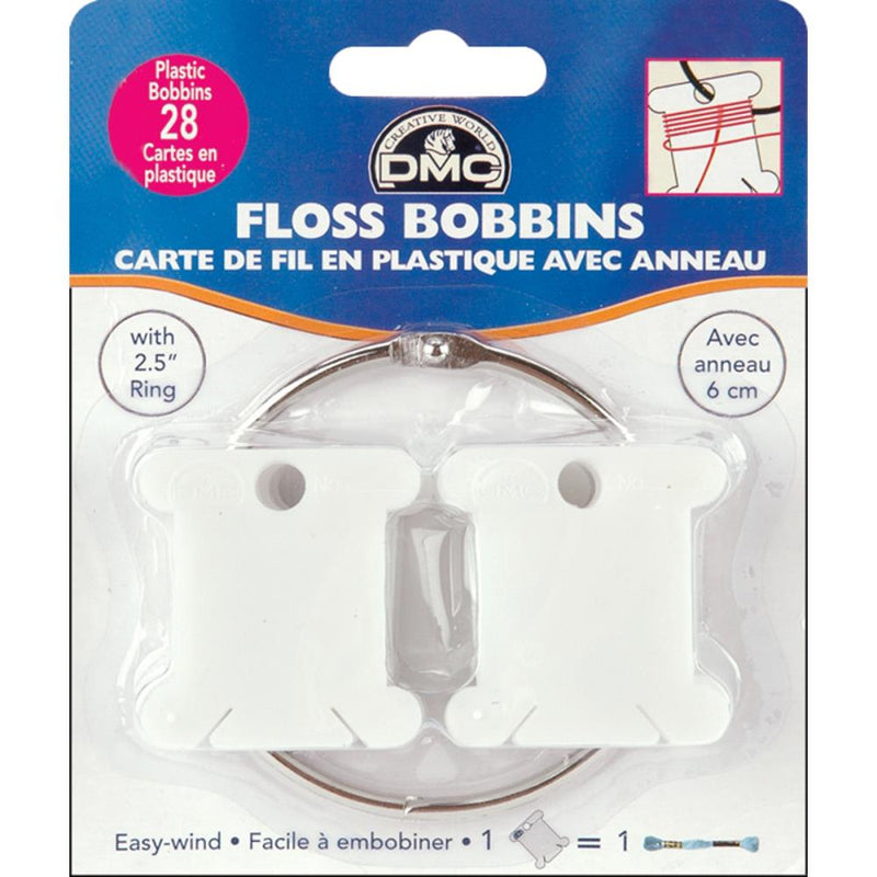 Floss Bobbins with Ring Needlework DMC