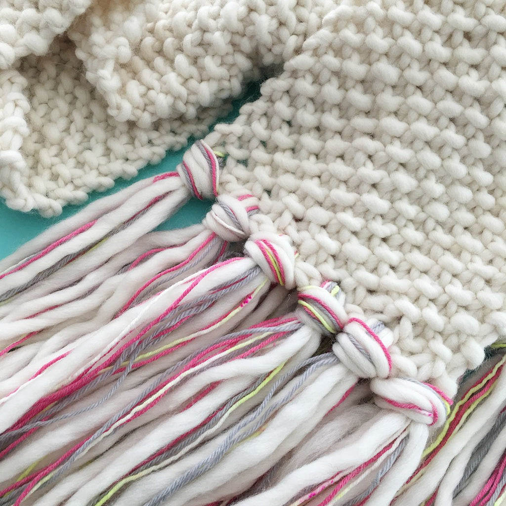 Chunky Yarn Hand Knitted Scarf Workshop July 15 1:30pm