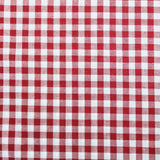 red gingham poly/cotton