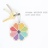 Flower Power Wood Cross Stitch Kit