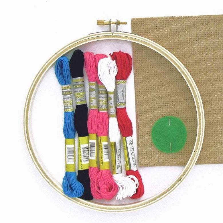 Fangs Out Cross Stitch Kit Kit Budgie Goods