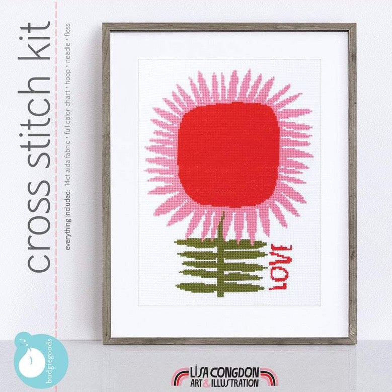Love Cross Stitch Kit Kit Budgie Goods