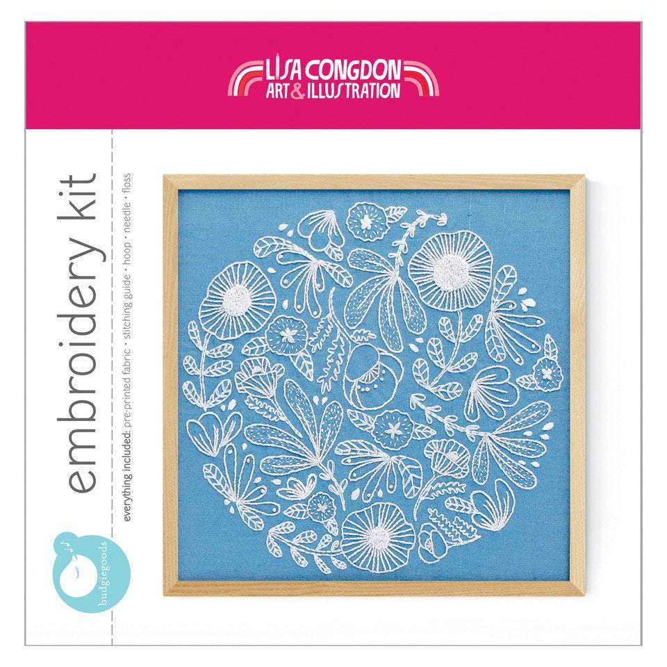 Poppy Patch Embroidery Kit Kit Budgie Goods