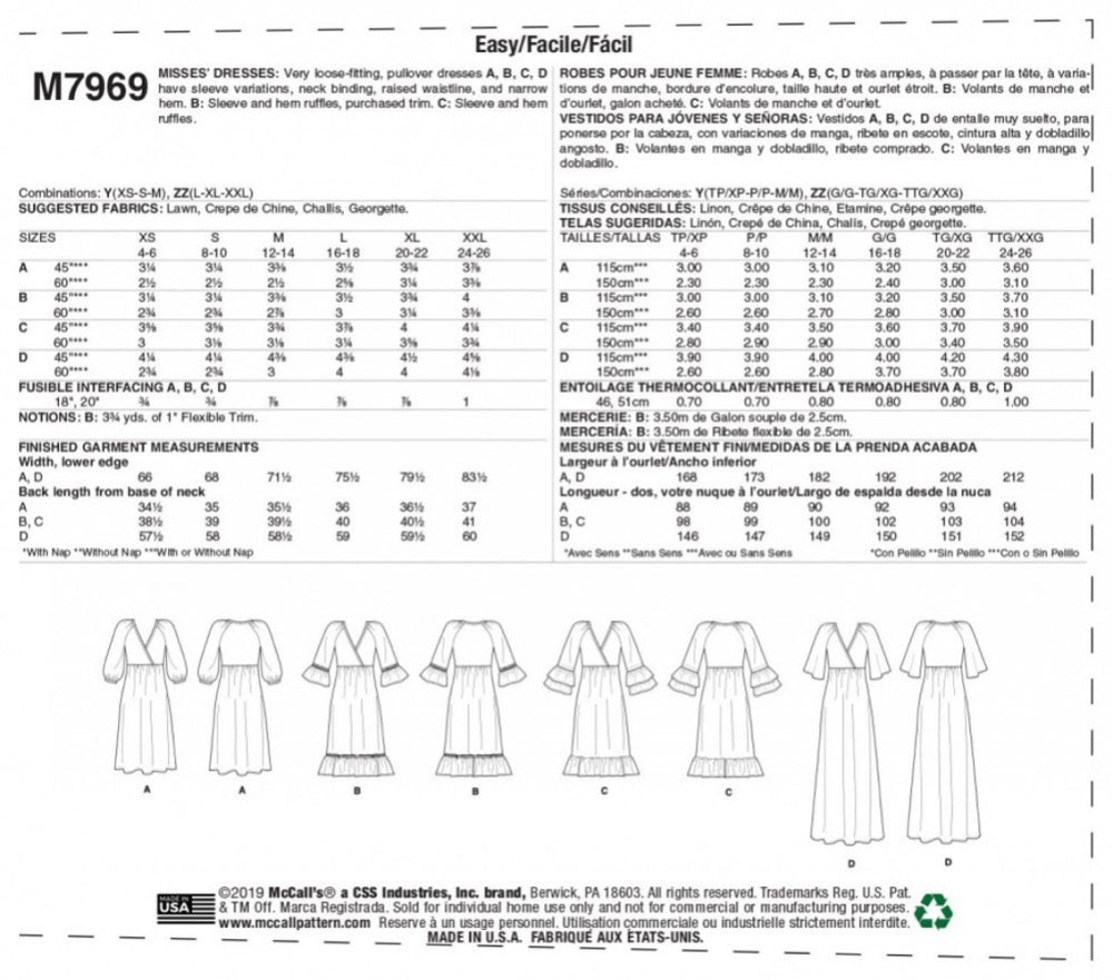 VIRTUAL WORKSHOP: Sew a McCall's M7969 Dress Past Workshop Brooklyn Craft Company