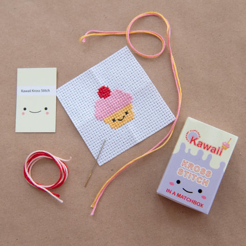 Kawaii Pear Cross Stitch Kit In A Matchbox – Brooklyn Craft Company