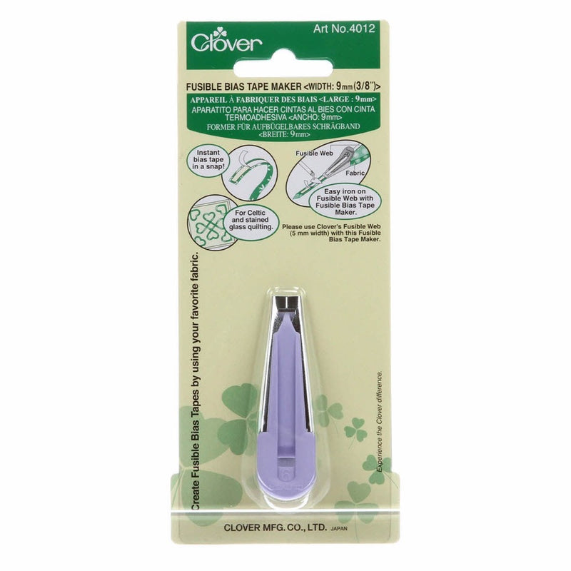Fusible Bias Tape Maker - Multiple Sizes Available Notions Clover 3/8 inch