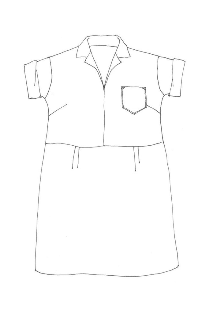 factory dress line drawing