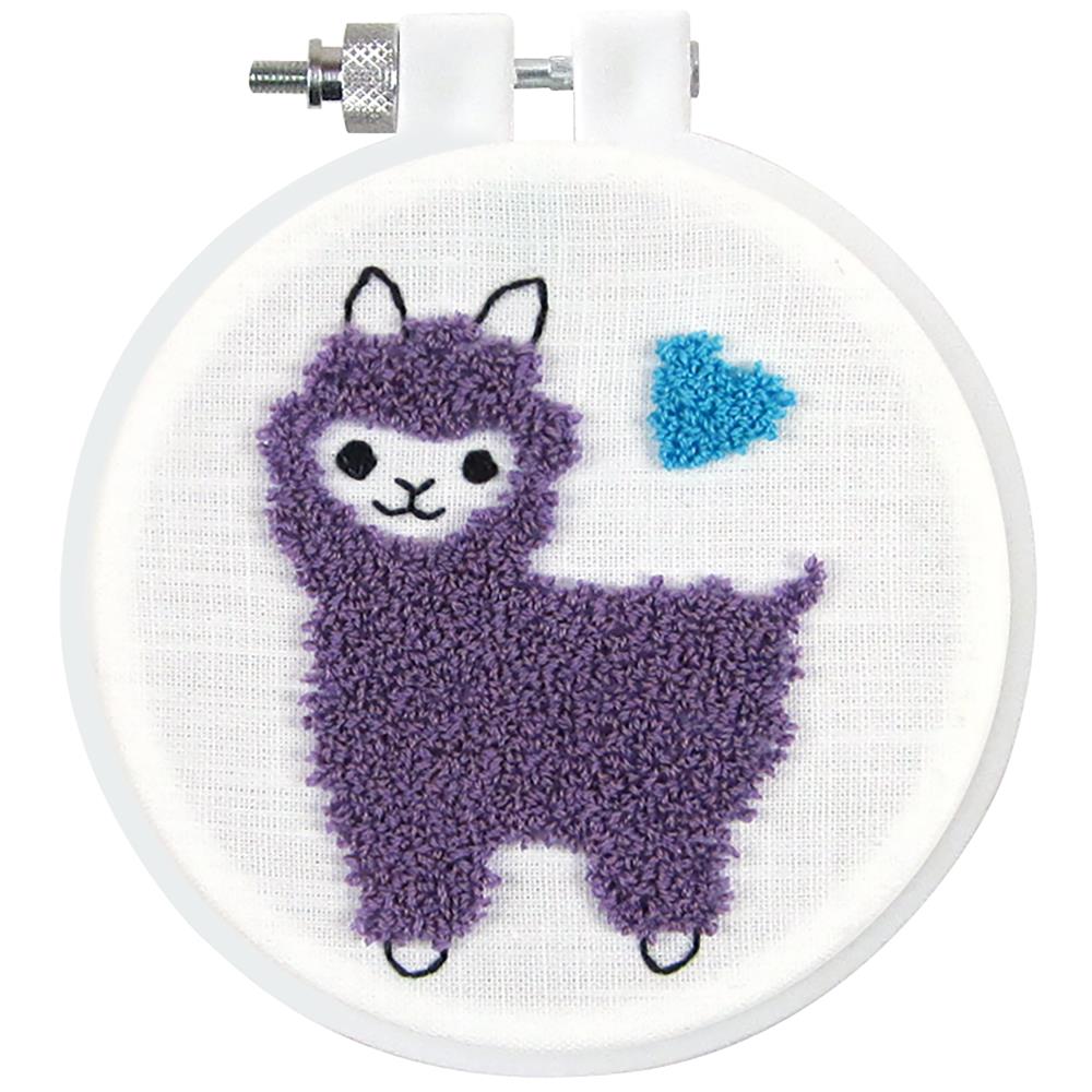 Llama Punch Needle Kit Needlework Design Works Crafts