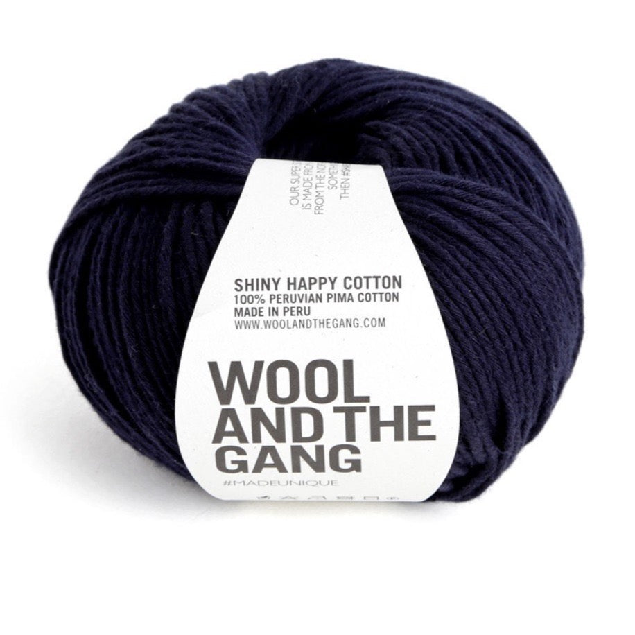 Shiny Happy Cotton Yarn Wool and the Gang Midnight Blue Cotton